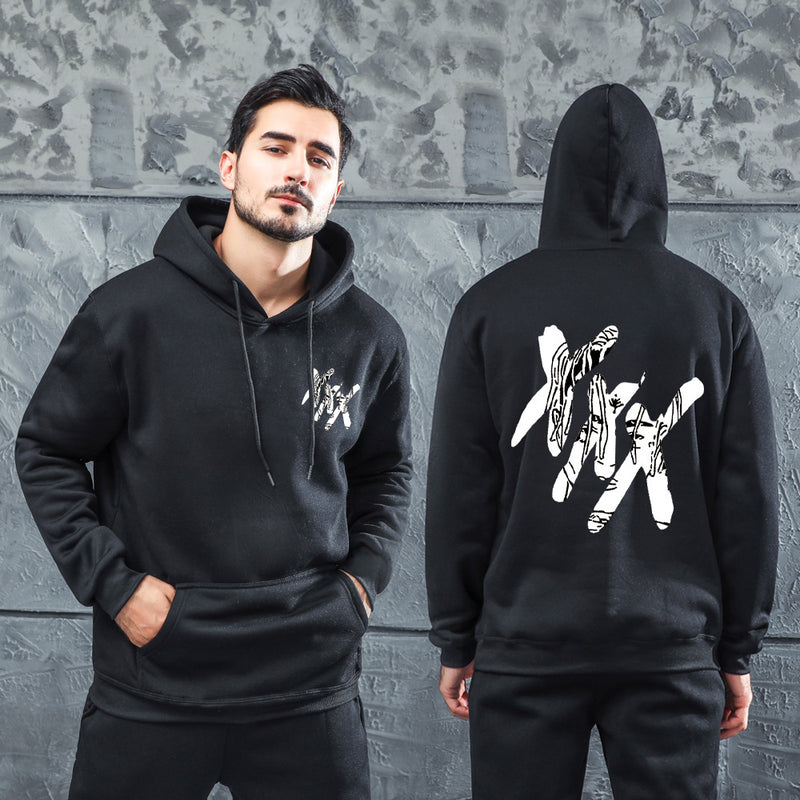 Men Graphic Hoodie Tentacion Rapper Commemorative Velvet Padded Hooded Sweatshirt