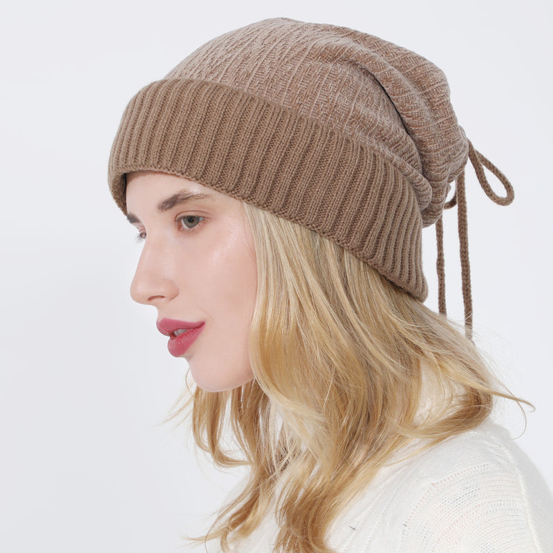 Women Winter Hats Hat Scarf for Men and Women Autumn and Winter Knitting Sleeve Cap
