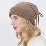 Women Winter Hats Hat Scarf for Men and Women Autumn and Winter Knitting Sleeve Cap