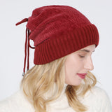 Women Winter Hats Hat Scarf for Men and Women Autumn and Winter Knitting Sleeve Cap