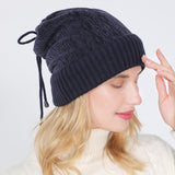 Women Winter Hats Hat Scarf for Men and Women Autumn and Winter Knitting Sleeve Cap