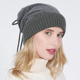 Women Winter Hats Hat Scarf for Men and Women Autumn and Winter Knitting Sleeve Cap