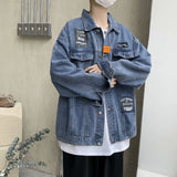 Men Denim Jacket Men Spring And Autumn Leisure Loose Jacket