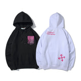 Autumn and Winter Rose Red Arrow Velvet Padded Hooded Sweatshirt Male and Female Couples Wear hoodie