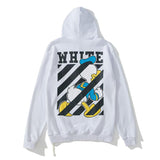 Graffiti Arrow Print Sweater off Loose Men and Women Couple Terry Hooded Jacket Owt