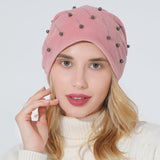 Women Winter Hats Autumn and Winter Women's Hot Drilling Sleeve Cap Fashion Warm