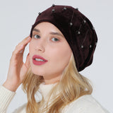 Women Winter Hats Autumn and Winter Women's Hot Drilling Sleeve Cap Fashion Warm