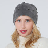 Women Winter Hats Autumn and Winter Women's Hot Drilling Sleeve Cap Fashion Warm