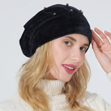 Women Winter Hats Autumn and Winter Women's Hot Drilling Sleeve Cap Fashion Warm