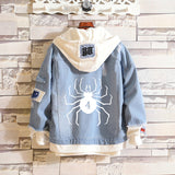 Comic Denim Jacket Anime Hole Spring and Autumn Denim Jacket