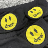 Drew House Loose Smiley Face Turtleneck and Embroidered Logo Long Sleeve T-shirt Men