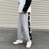 Men Pants Autumn Men's Drawstring Casual Pants Loose Track Pants