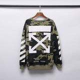 Shark Print Sweatshirts Autumn And Winter Off Camouflage Arrow Men'S Sweater
