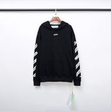 off Sweater Ow Arrow Print Men's and Women's Terry Hooded Sweater hoodie