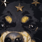 GVC Hoodie Rivet Five-Pointed Star Evil Dog Head Printed round Neck Pure Cotton