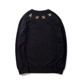 GVC Hoodie Rivet Five-Pointed Star Evil Dog Head Printed round Neck Pure Cotton