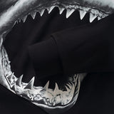 GVC Hoodie Black and White Shark Print Loose Pure Cotton Couple
