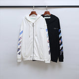 Autumn and Winter off Ow Oil Painting Zipper  Coat Large Size Loose Male and Female Couples Wear Hooded Sweater hoodie