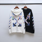 Autumn and Winter off Ow Oil Painting Zipper  Coat Large Size Loose Male and Female Couples Wear Hooded Sweater hoodie