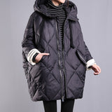 Women Winter Coats Puffer Jacket Down Coat Winter Women's Mid-Length Warm Hooded Down Jacket