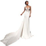 Women Lace Wedding Dress Women's Sexy Lace See-through Fashion Wedding Dress Formal Dress