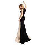 Formal Dresses & Gowns Autumn and Winter Sleeveless Color Block Hip-Wrapped Dress