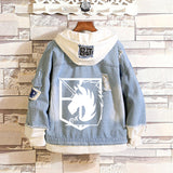 Comic Denim Jacket Men And Women Casual Loose Denim Jacket Anime