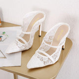Nude Heels for Wedding High Heel Slippers