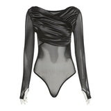 Music Festivals Rave Outfits Girls Tops Autumn and Winter Women's Sexy Slim T-shirt Women