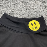 Drew House Loose Smiley Face Turtleneck and Embroidered Logo Long Sleeve T-shirt Men
