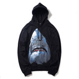 GVC Hoodie Hooded Sweater Shark Pattern Autumn and Winter Cotton Loose