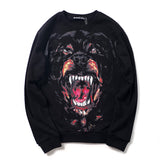 GVC Hoodie Fierce Dog Pattern Sweater Couple Loose Pure Cotton