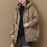 Women Winter Coats Puffer Jacket Down Coat Winter Women's Mid-Length Warm Hooded Down Jacket
