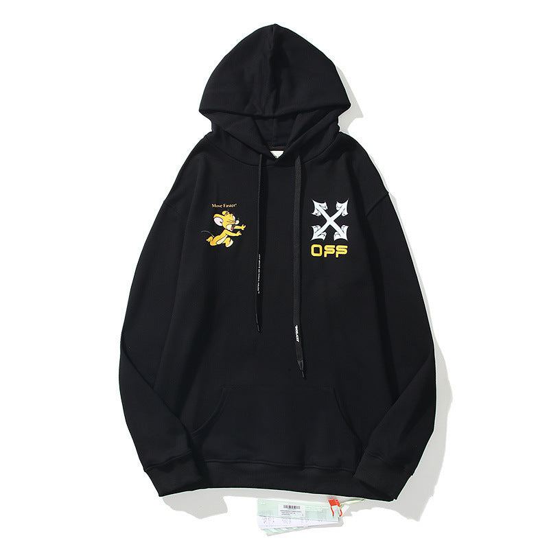 Trendy Brand Men's Youth Jerry Mouse Arrow Print Long Sleeve  Sweater hoodie