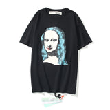 Men's and Women's Cotton Mona Lisa Printed Short-Sleeved T-shirt Fashion t shirt