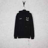 OW Autumn and Winter Loose Little Daisy Stitching Arrow Hooded Sweater Men and Women Couple Long Sleeve hoodie