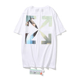Kiss Oil Painting Direct Injection off Men's and Women's Same Loose All-Match Short Sleeve t shirt