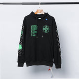 Spring and Autumn Pullover  Green Printing Casual plus Size Loose Sweater hoodie