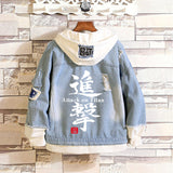 Comic Denim Jacket Men And Women Casual Loose Denim Jacket Anime