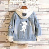 Comic Denim Jacket Men And Women Casual Loose Denim Jacket Anime