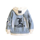 Comic Denim Jacket Ripped Denim Jacket Spring and Autumn Clothes