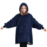 Children Oodie DoubleSided Cotton Velvet Soft and Comfortable Home Lazy Sweater Blanket Coat Hooded Casual Sweatshirt     Hoodie