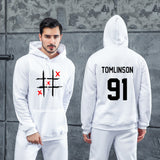 Men's Graphic Hoodie Men's Rock Sweater Louis Tomlinson 91 One-Way Combination One Direction 1D