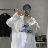 Men Sweatshirts Letter Long Sleeve T-shirt Men's Casual Sweater Loose
