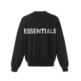 Fog Fear of God Essentials Sweatshirt Double Line round Neck Sweater Reflective Letter Embroidery Couple Pullover
