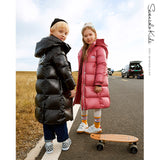 Women's Winter Clothing Children's Mid-Length Thick down Jacket Children GIRL'S down Coat