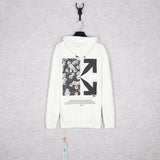 OW Autumn and Winter Loose Little Daisy Stitching Arrow Hooded Sweater Men and Women Couple Long Sleeve hoodie
