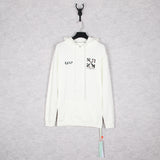 OW Autumn and Winter Loose Little Daisy Stitching Arrow Hooded Sweater Men and Women Couple Long Sleeve hoodie