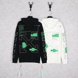 Spring and Autumn Pullover  Green Printing Casual plus Size Loose Sweater hoodie