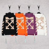 Autumn Men's OW Printed Long-Sleeved Hooded Sweater hoodie